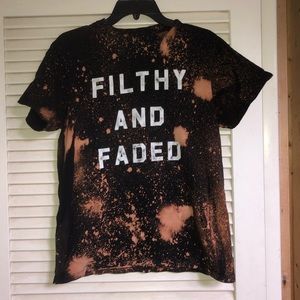 bleach tie dye/acid wash vans t shirt
